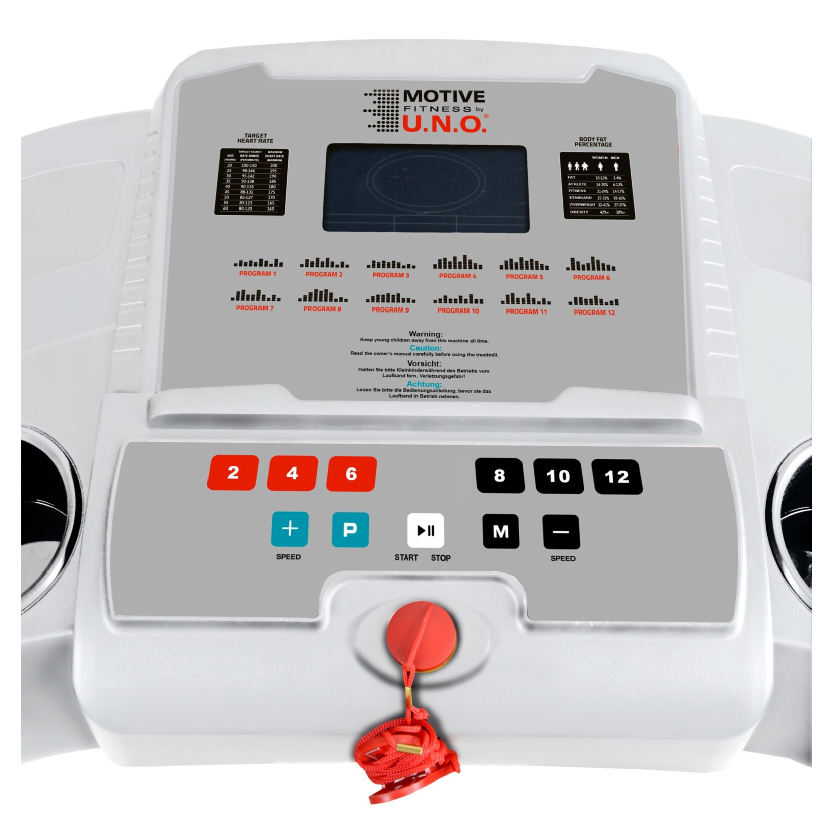 Motive Fitness by U.N.O. Laufband Speed Master 1.8M weiß/silber
