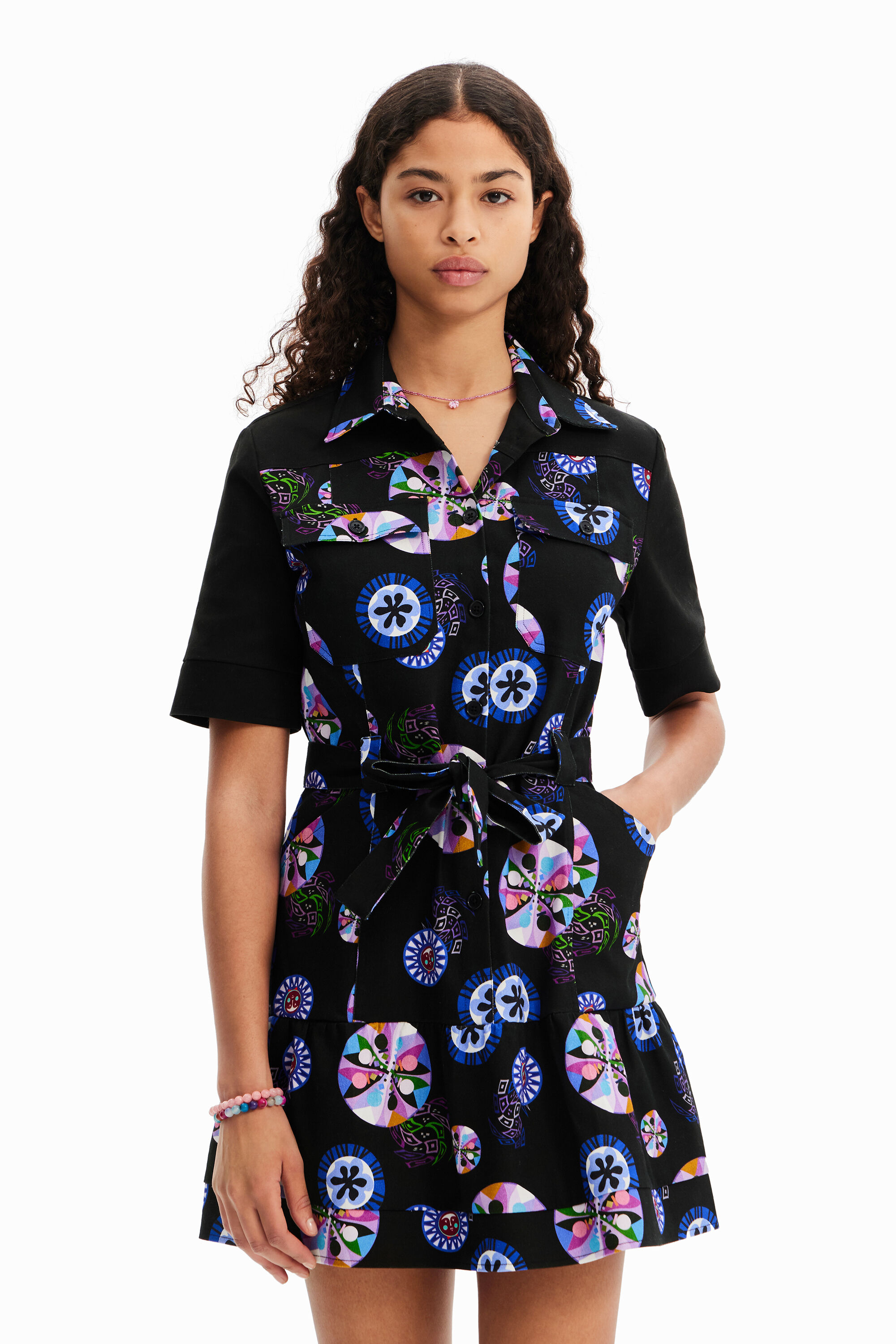 Robe chemise courte boules M. Christian Lacroix