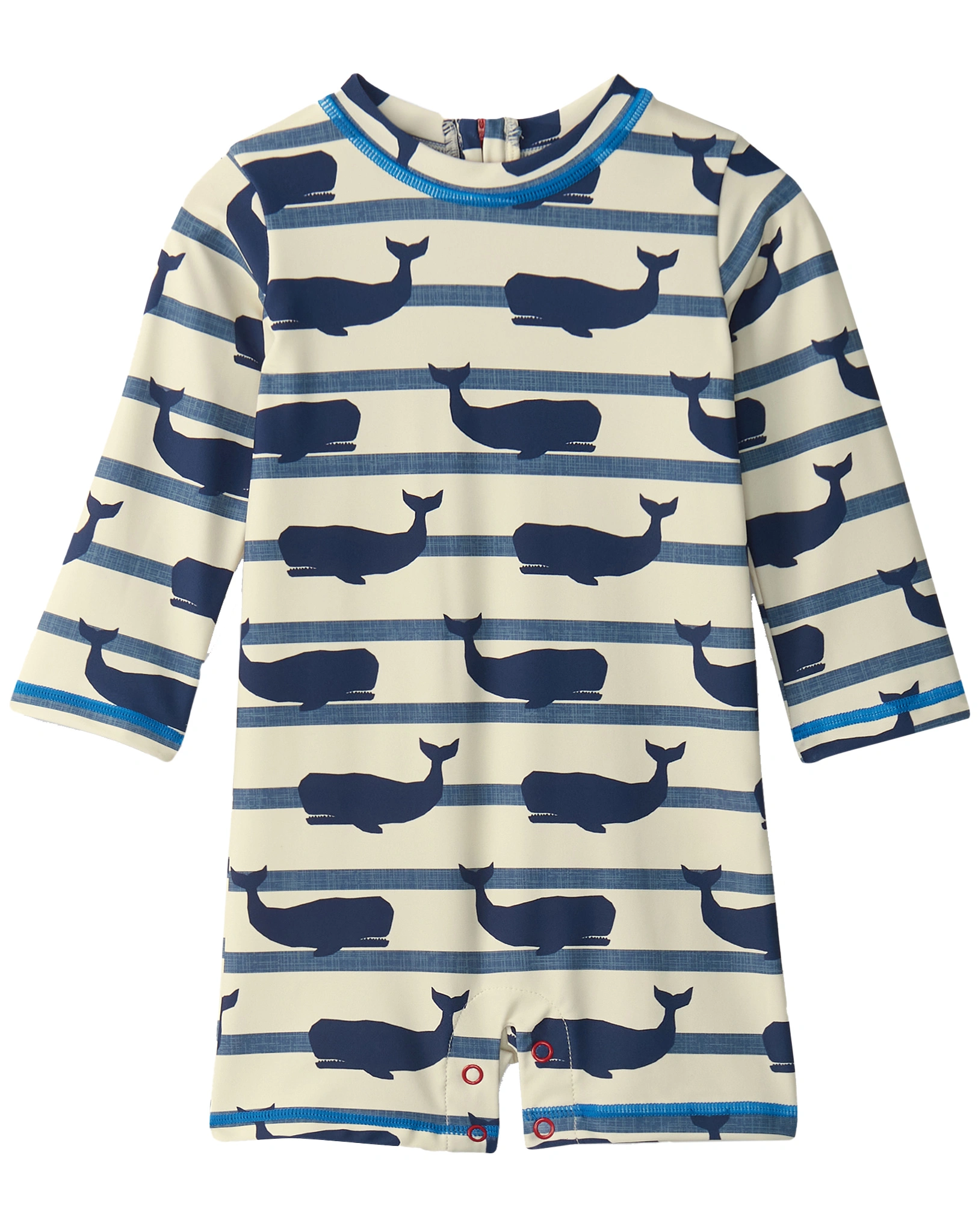 Langarm-Schwimmanzug NAUTICAL WHALE in weiß