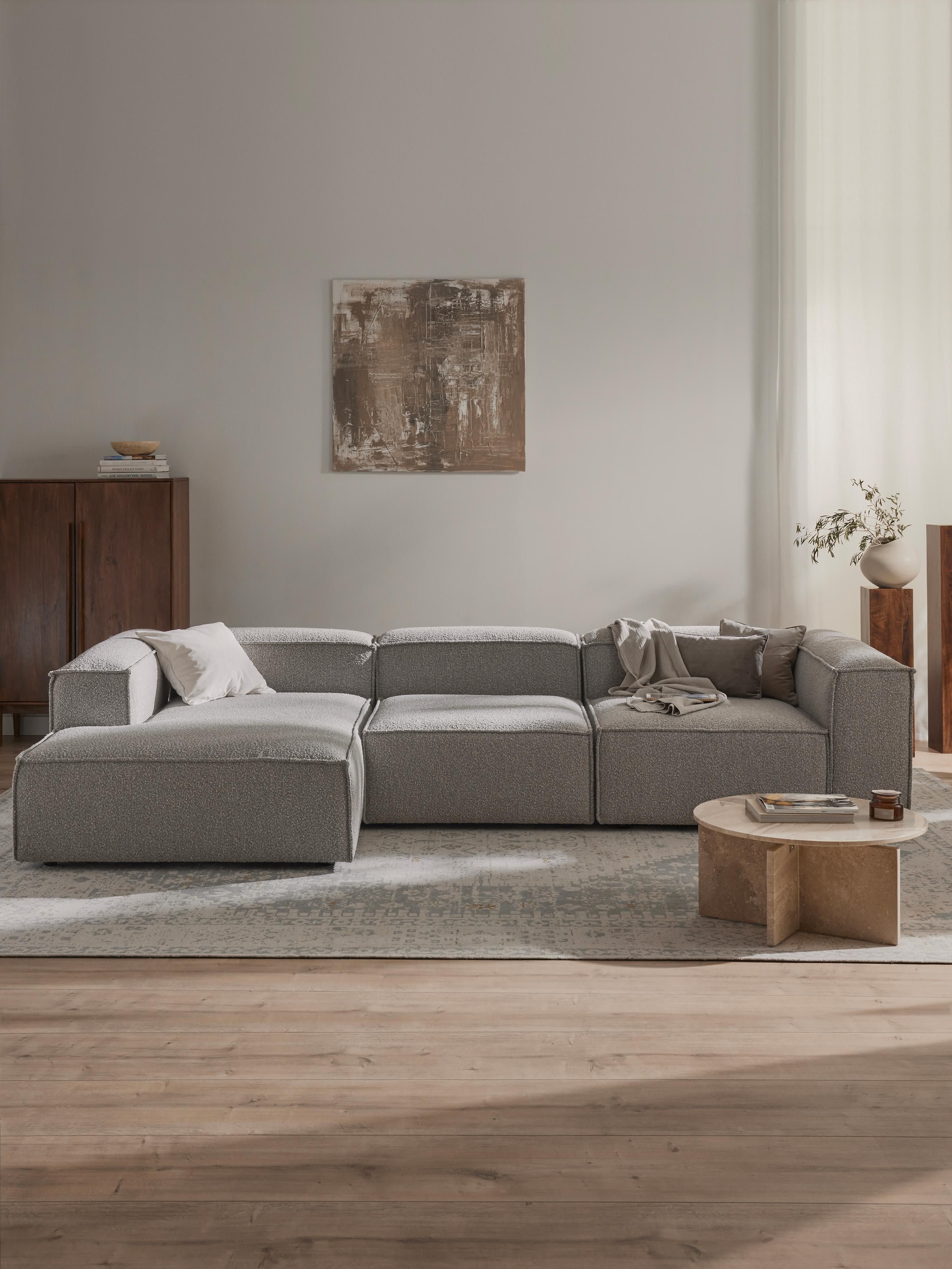 Modulaire bouclé-hoekbank Lennon (4-zits)