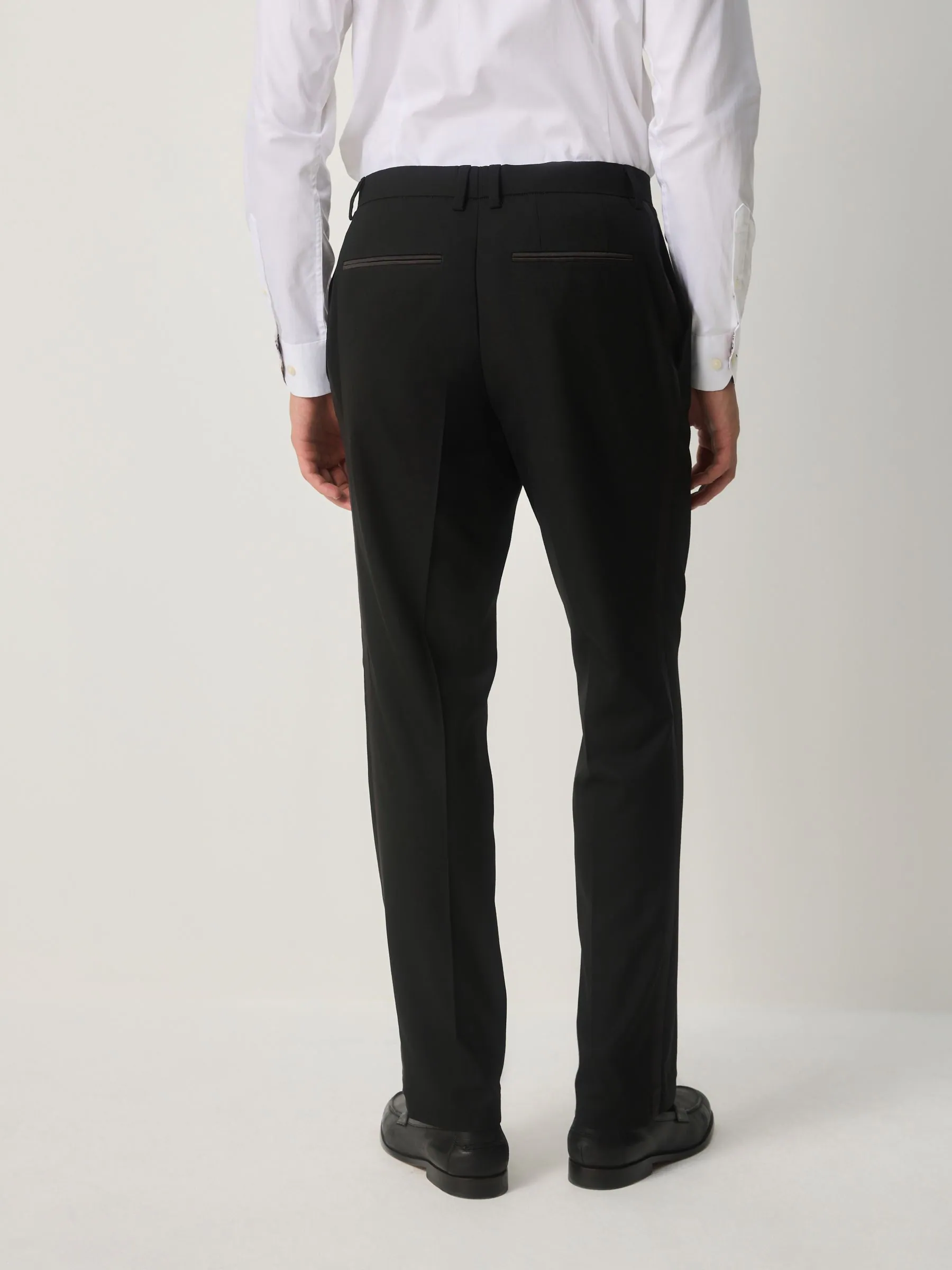 Zwart - Tailored Fit Tuxedo Suit Trousers