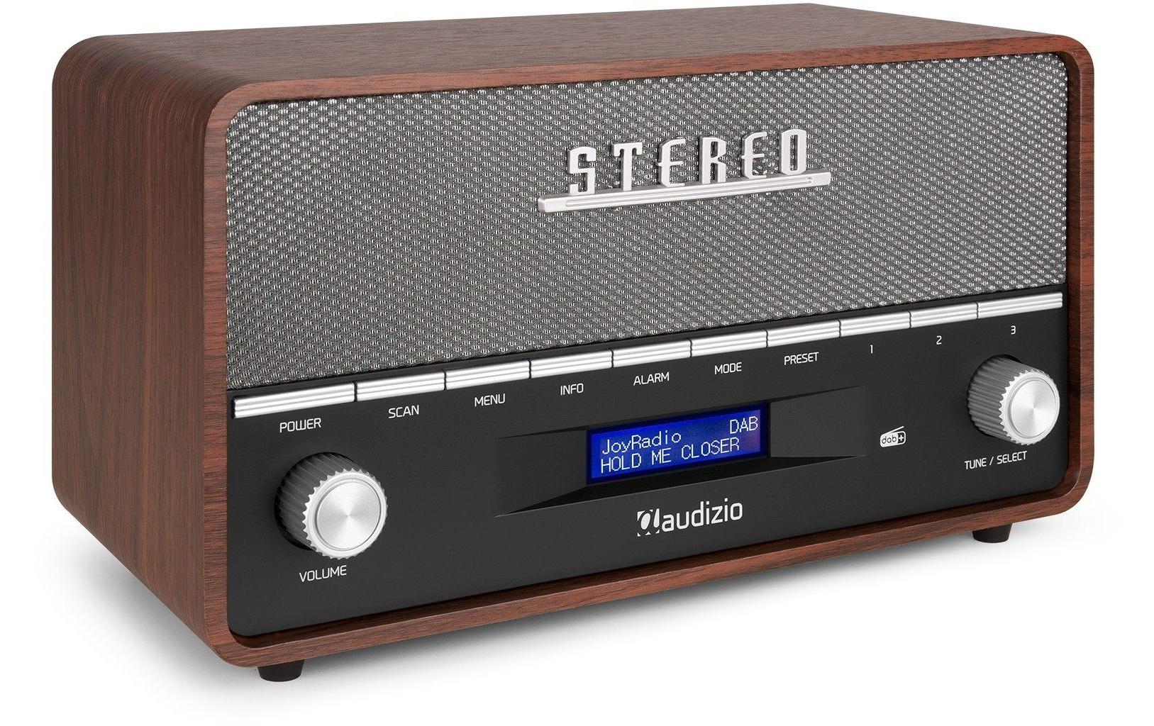 DAB+ Radio Corno GrauDigitalradio im Retro-Design mit Stereo-Lautsprechersystem und Senderspeicherung