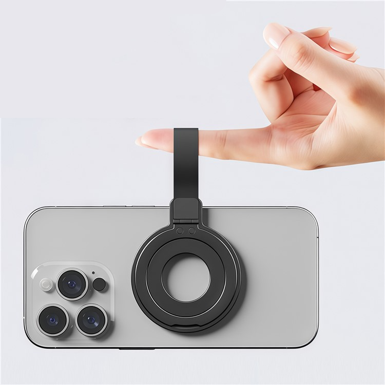 Magnetische MagSafe Finger Griff Ring Halterung 360 Grad - Schwarz