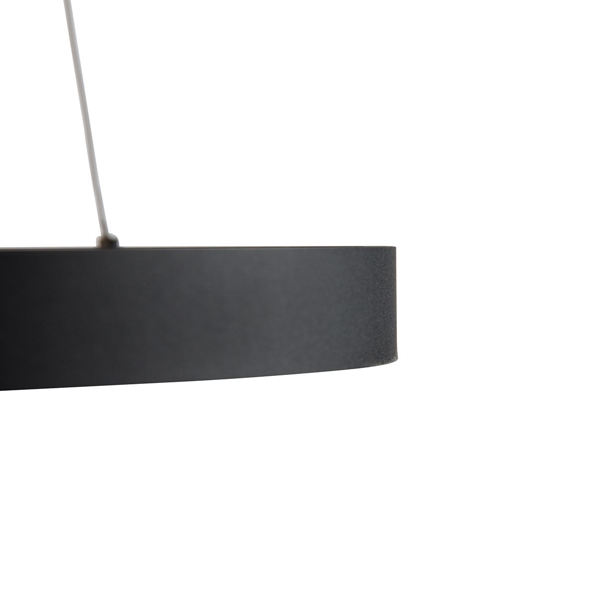 Design hanglamp zwart incl. LED dimbaar easylift - Hoop