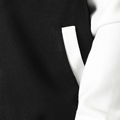 Veste Teddy Noir Blanc