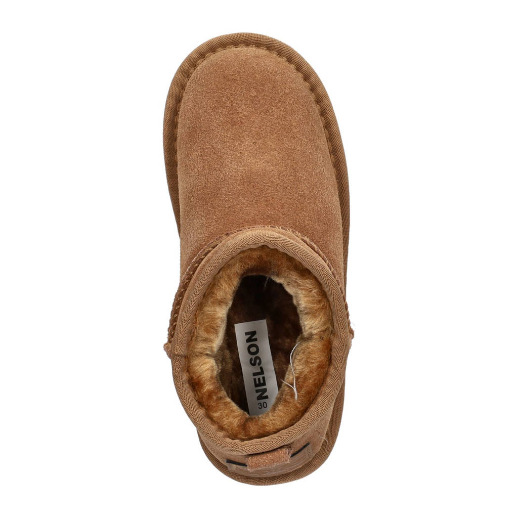 Nelson Kids suède enkelboots cognac