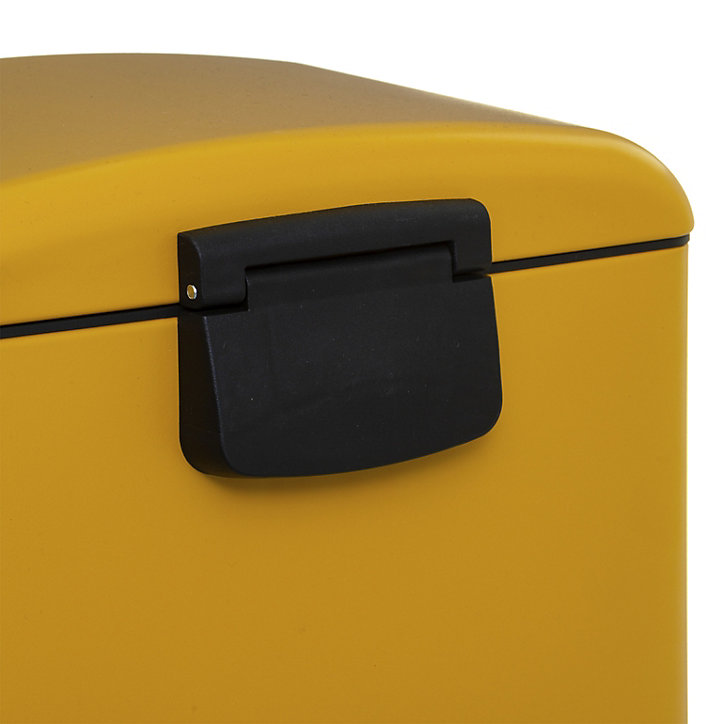 Poubelle à pédale rectangle Auriane 5Five 30L jaune