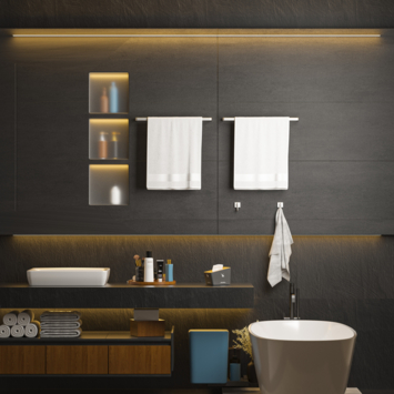 Handson badkamer LED strip met RGB kleuren en warmwit IP23 3 meter incl. afstandsbediening
