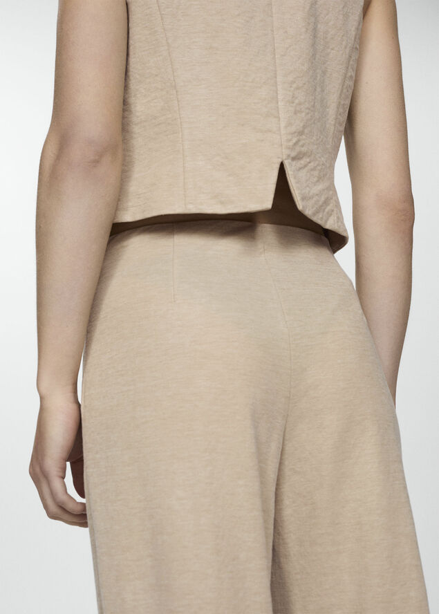 MANGO Gilet with buttons Light beige