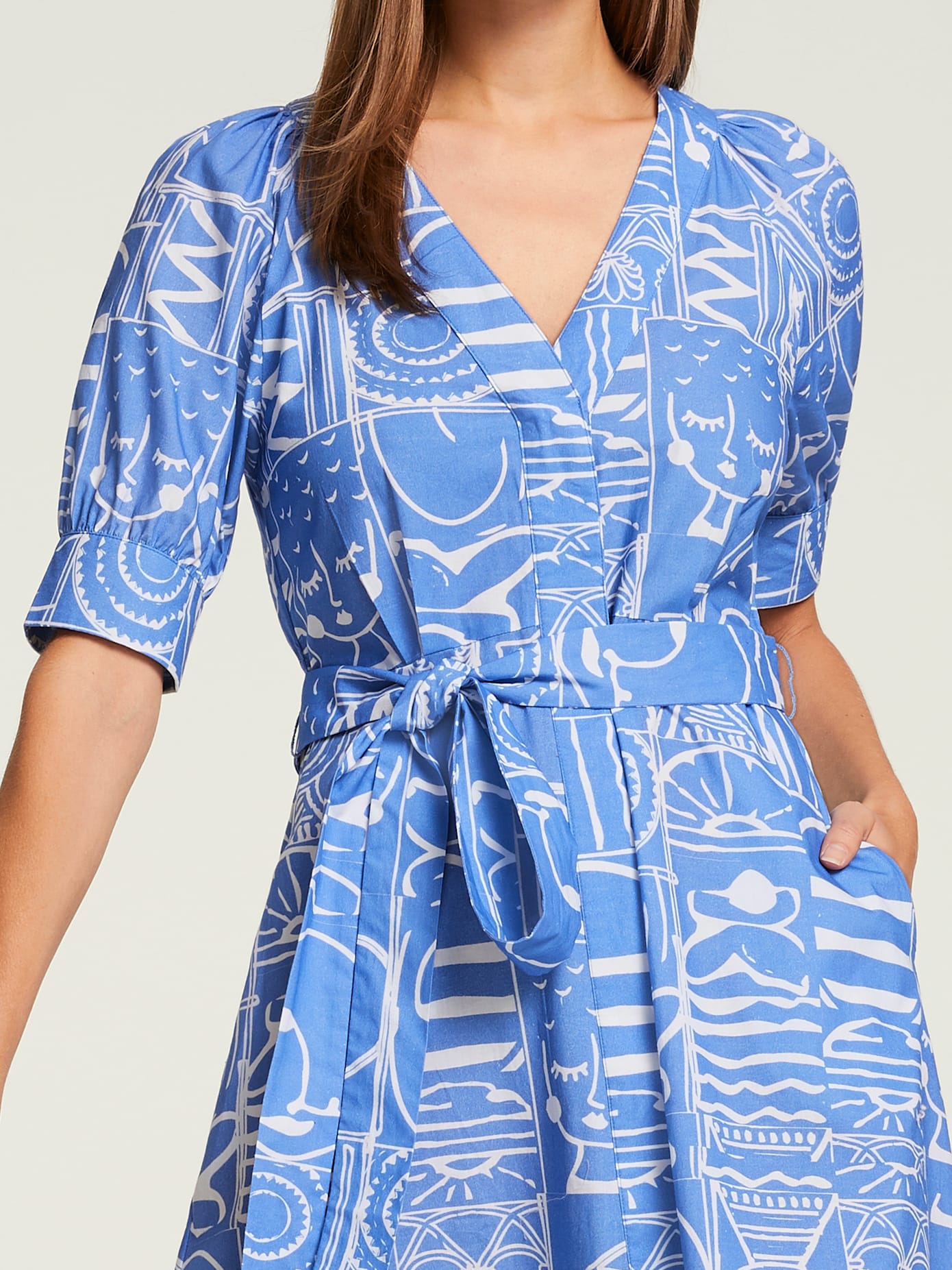 Robe imprimée coupe extra-longue tendance