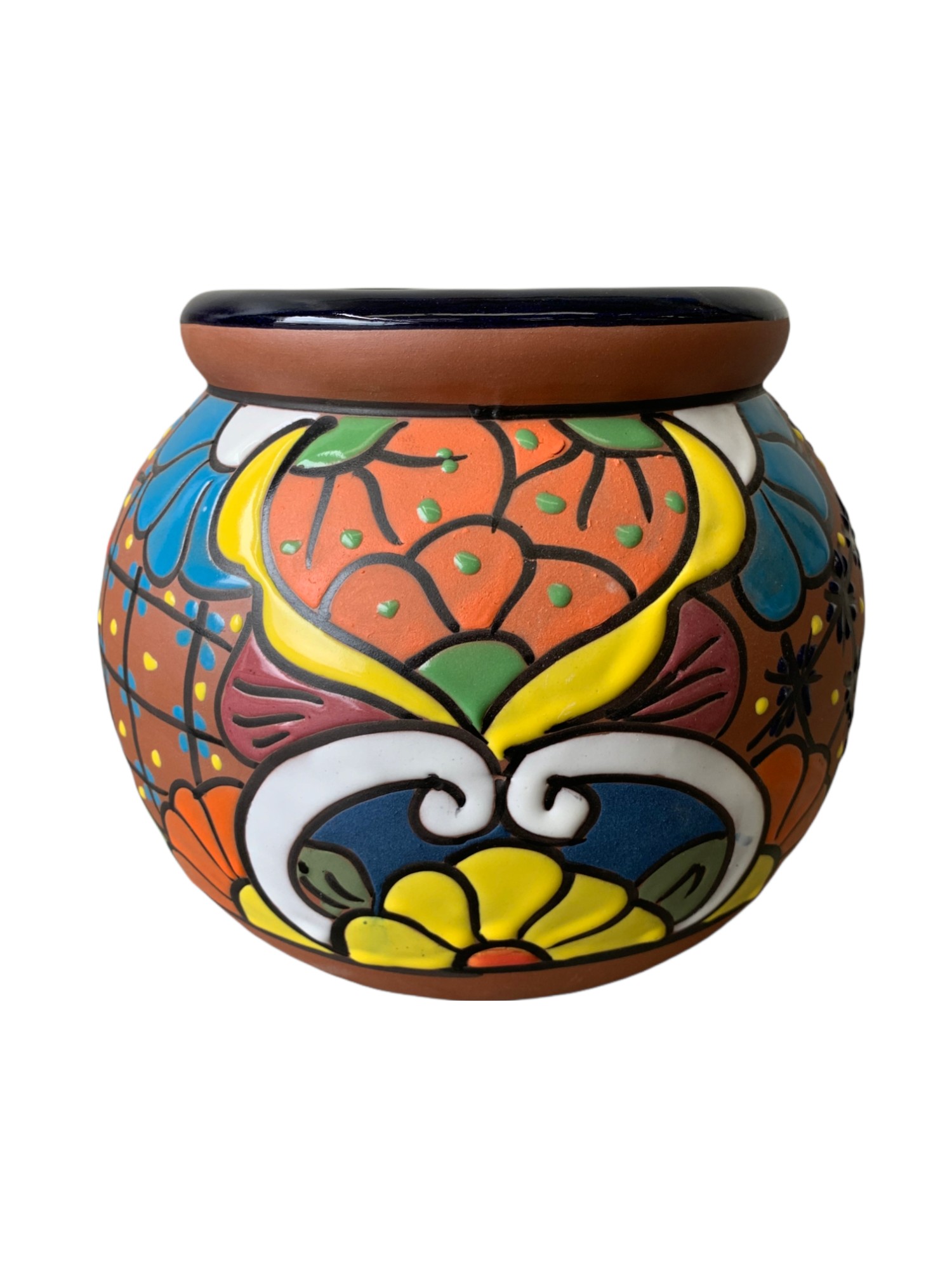 Terracotta Pflanztopf 'Bala', handbemalt, Ø 26 cm, H 22 cm günstig bestellen