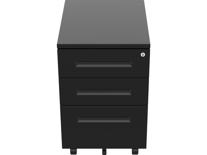Contini Hängemappenwagen 50 x 39 x 61 cm, Schwarz Rollcontainer