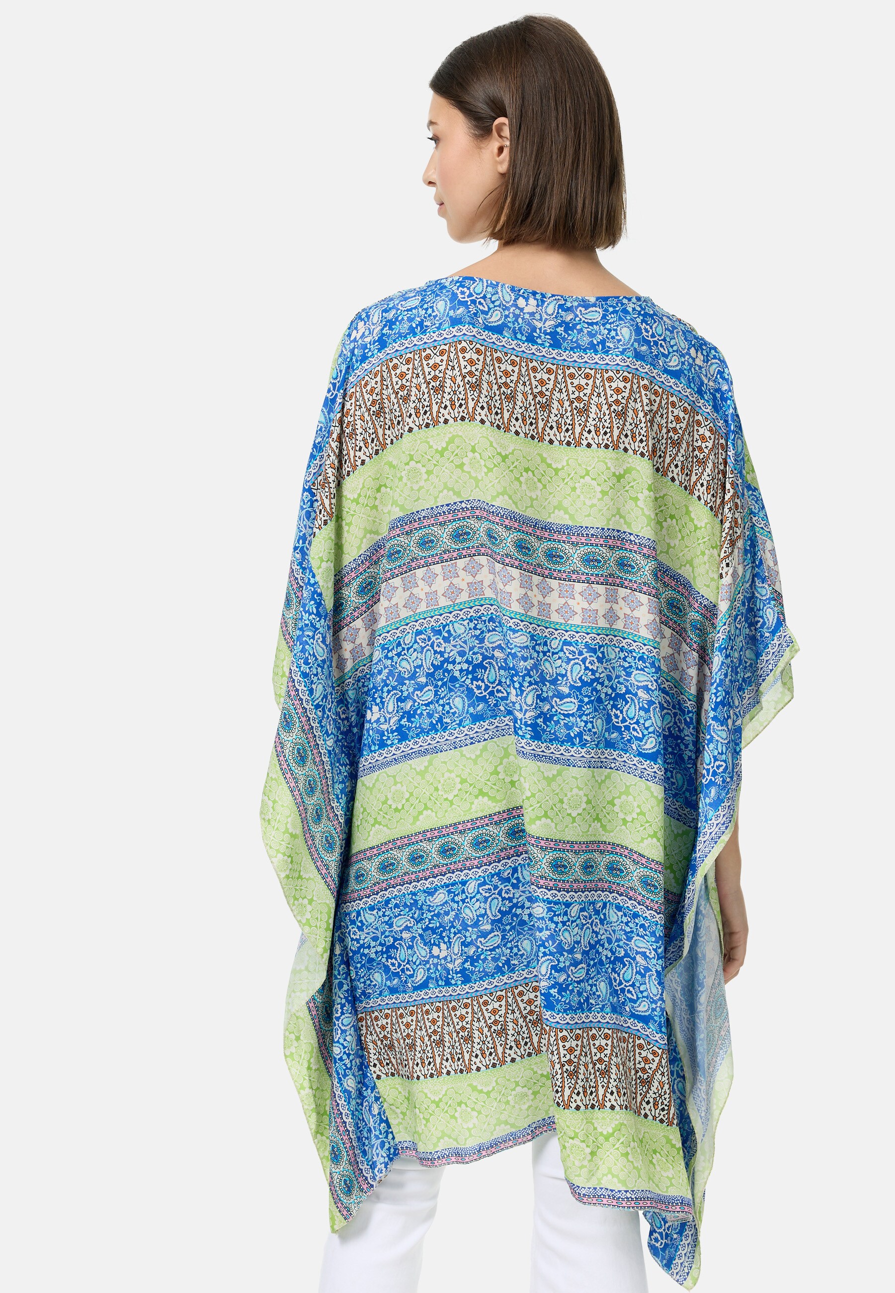 PM SELECTED Damen Schlupfbluse Extravagante Tunika Bluse mit auffallendem Print in Einheitsgröße PM58