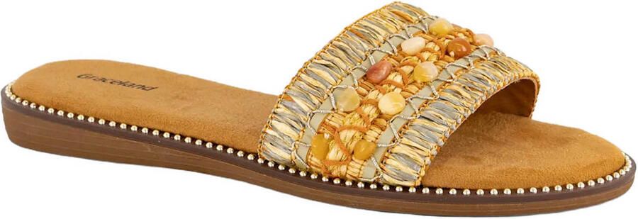Graceland slippers lichtgroen abrikoos