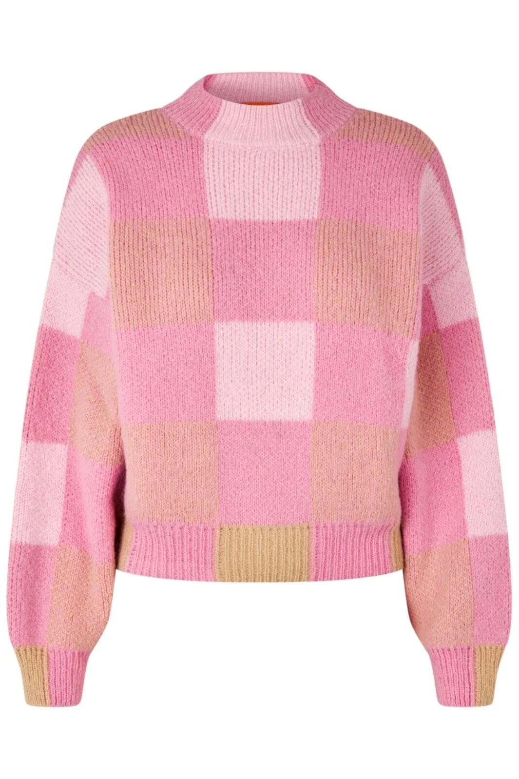 Stine Goya Gingham Check Sweater, 2327 Alpaca Knit