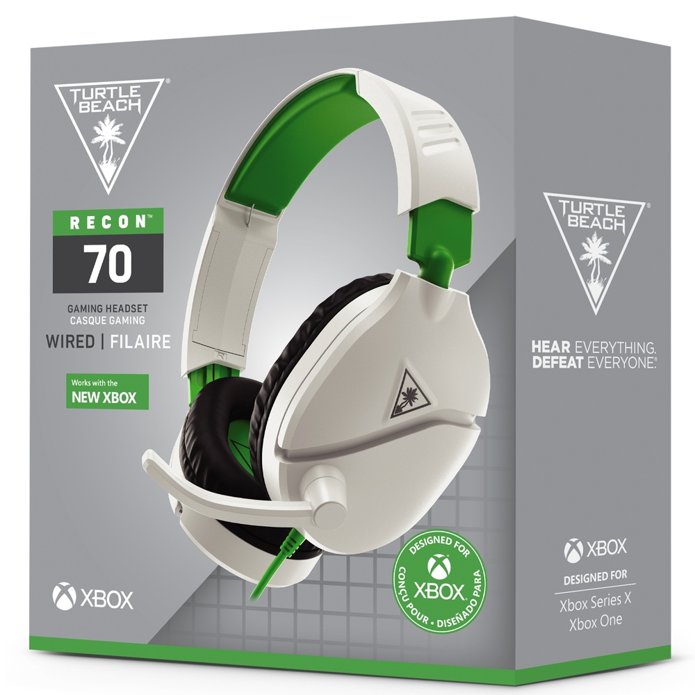 Turtle Beach Recon 70x Gaming-Headset in Weiß für Xbox, Xbox Series X, PS5, PS4, Switch, PC