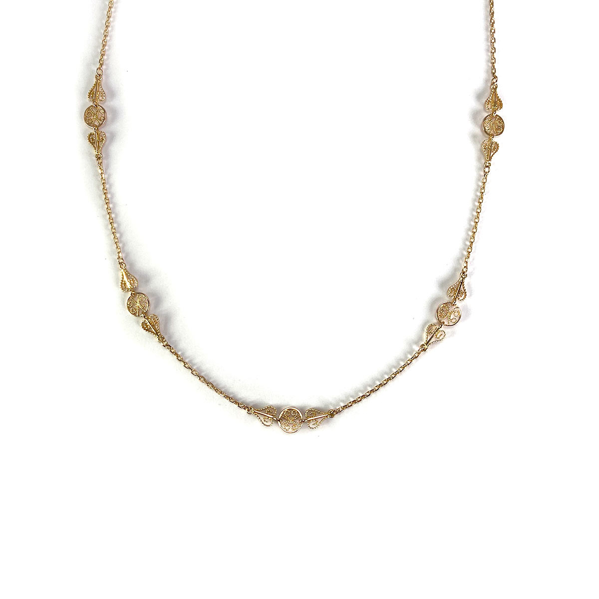 Collier d'occasion or 750 jaune maille fantaisie 75 cm