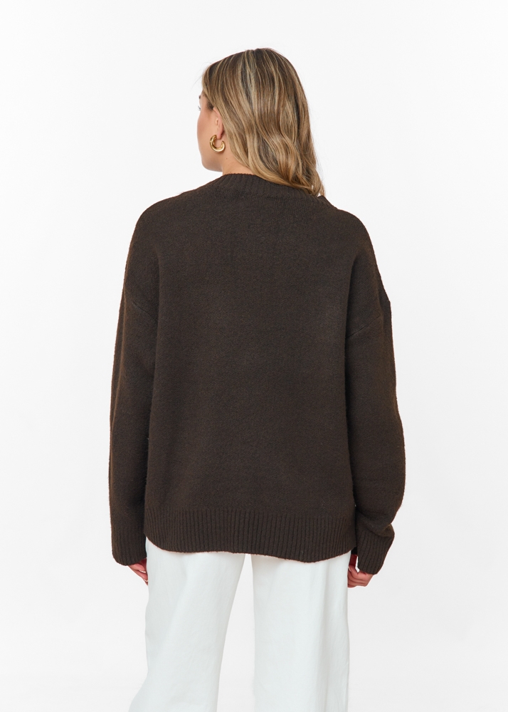 Saint Moritz trui choco bruin