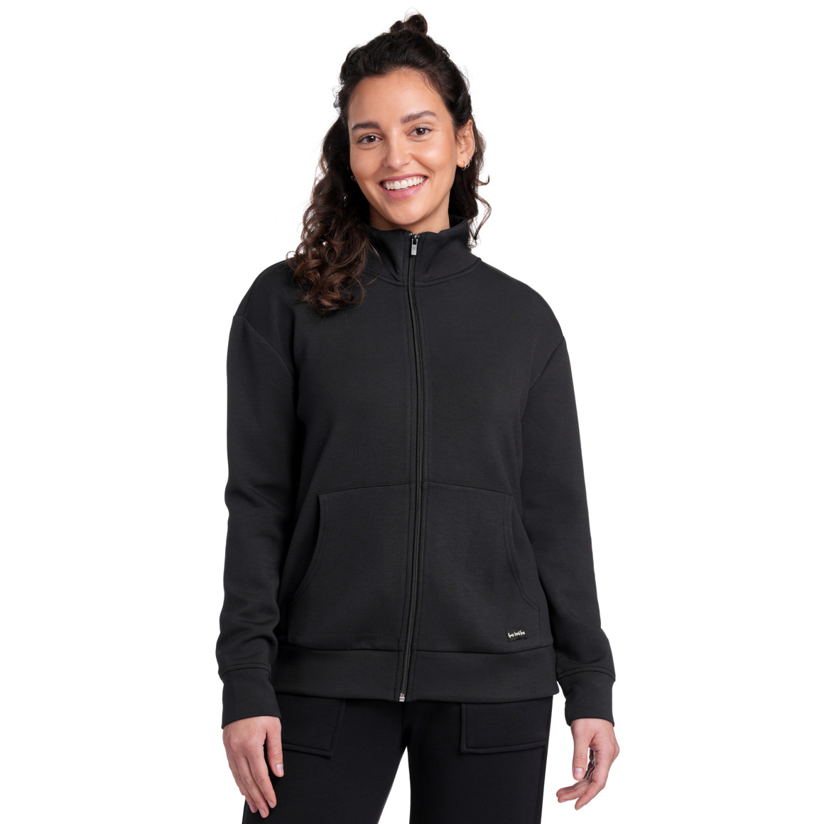 Gina Benotti Damen Sweatjacke aus Modal-Mix schwarz