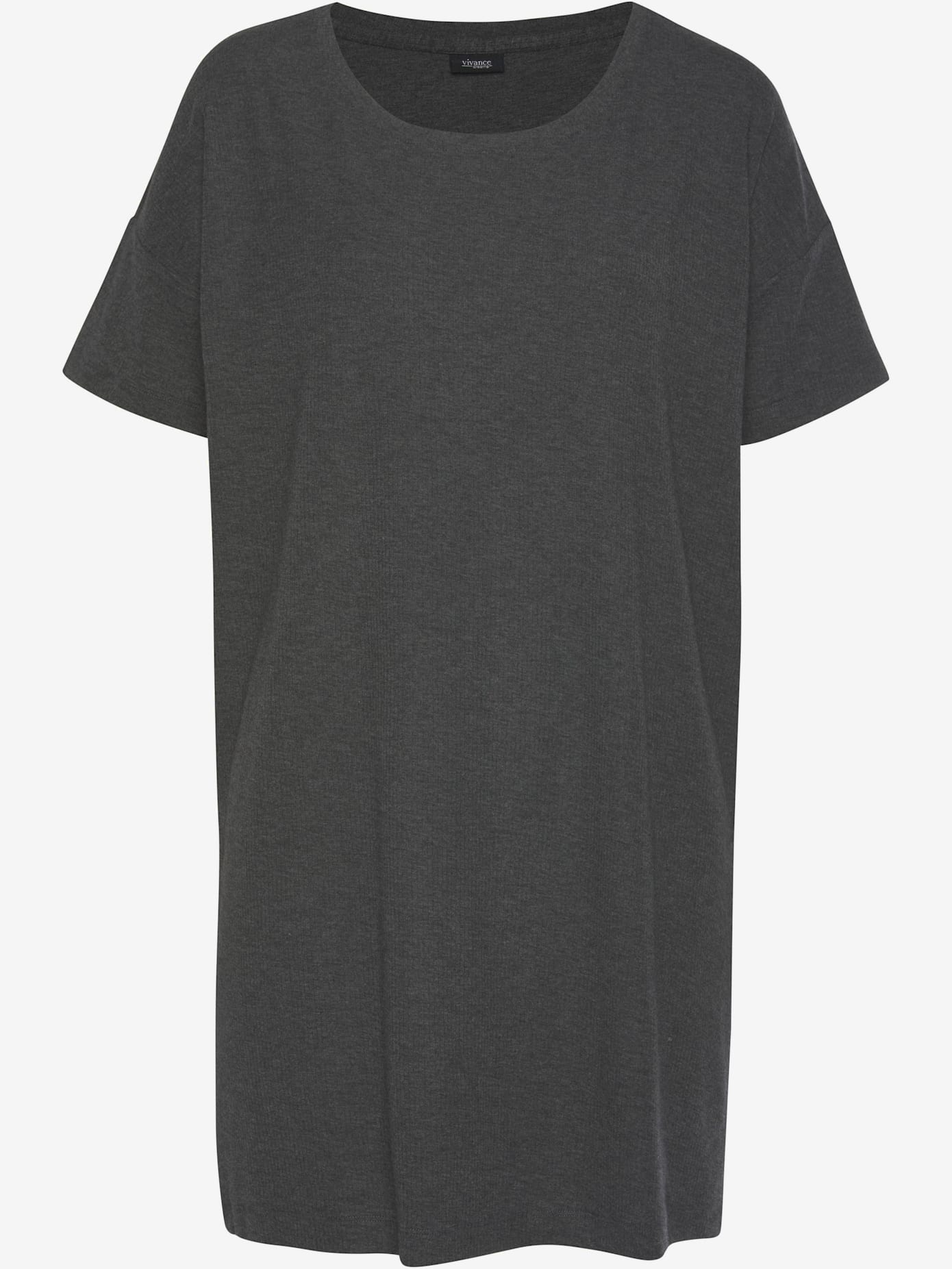 T-shirt de nuit court en qualité côtelée douce