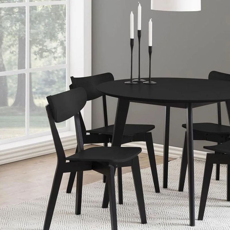 Lisomme - Jade - Eettafel - Zwart - Ronde Tafel - 105 cm Diameter