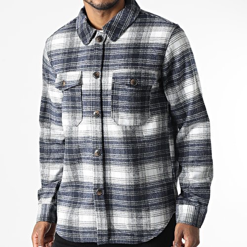 Surchemise A Carreaux Rollie Bleu Marine Blanc
