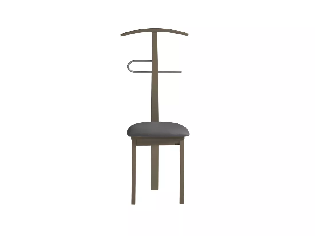 Valet de nuit - H108cm x L46cm x P44cm - hêtre massif moka - Stilizzato