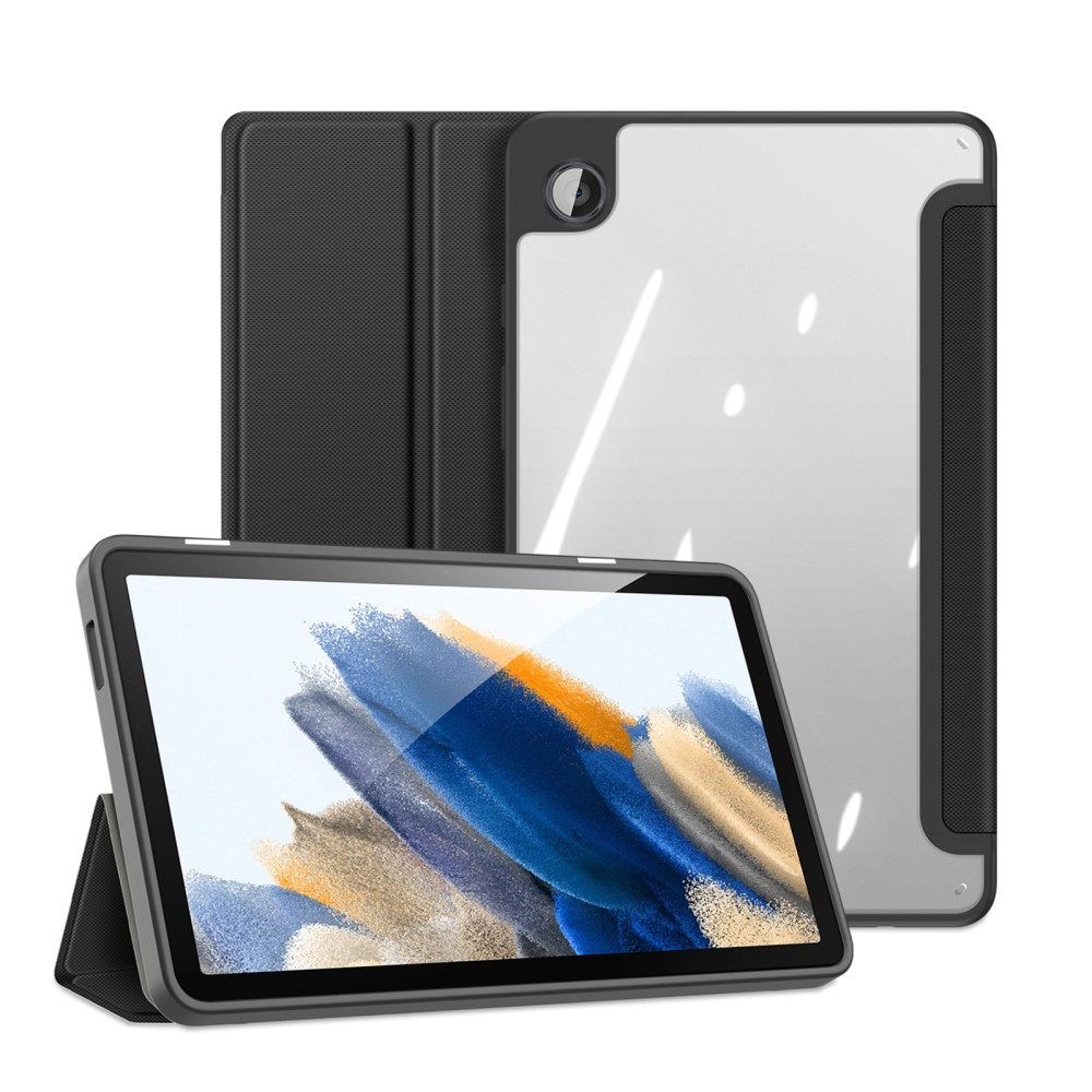 Samsung Galaxy Tab A9 Leder Tasche Smart Cover Schutzhülle - Schwarz