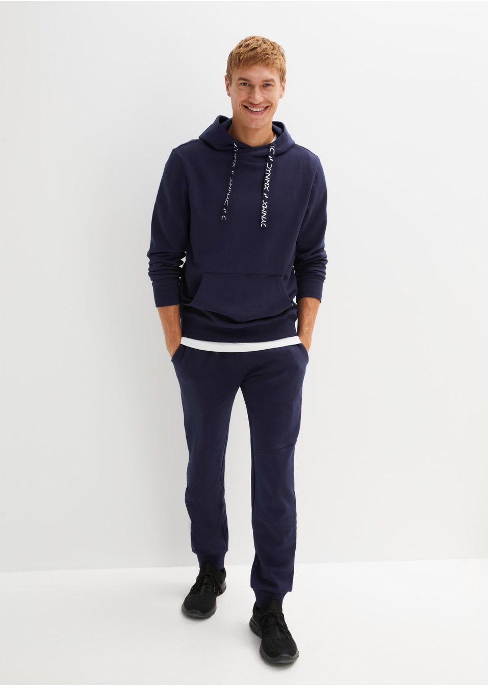 Sweat-shirt à capuche avec détails sportifs en coton