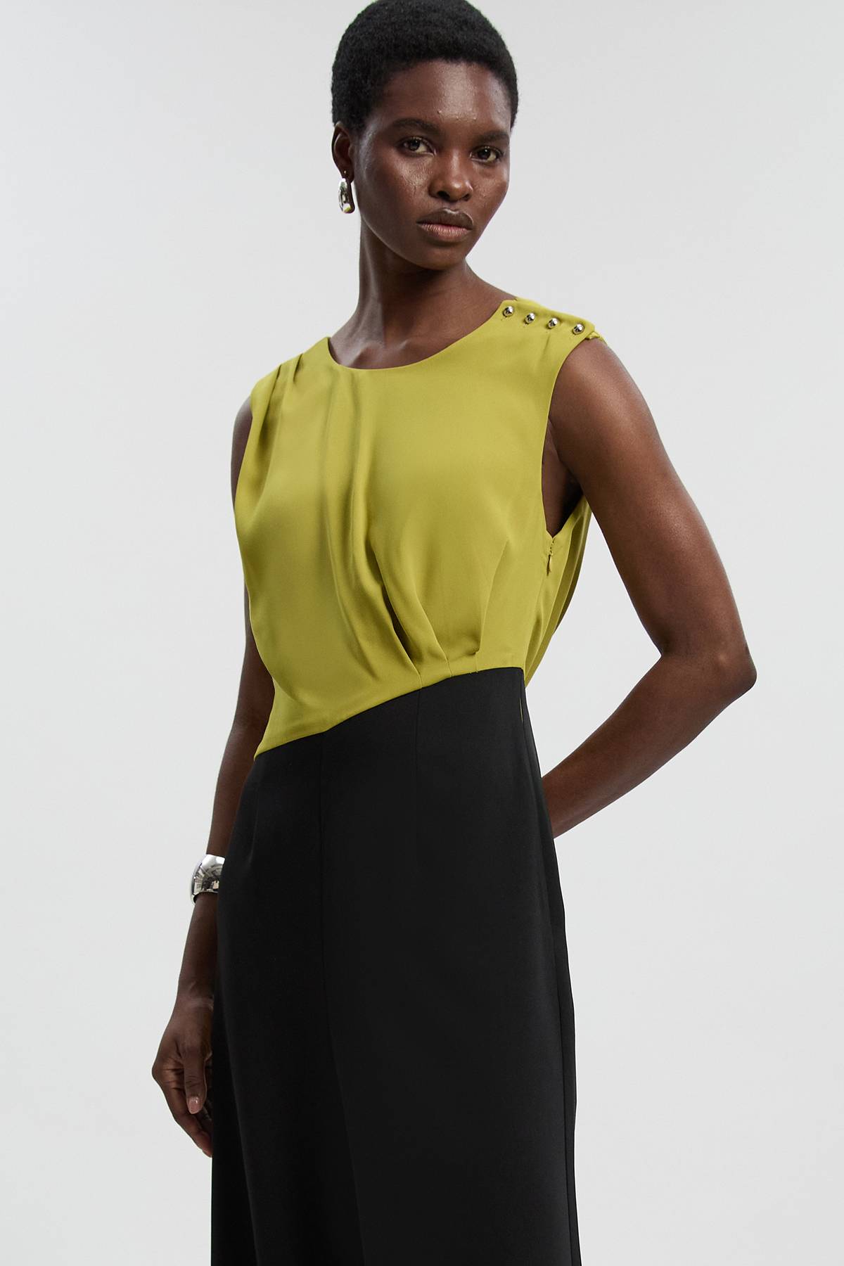 KarenMillen Combinaison Tall Ajustée Souple à Col Asymétrique et Jambes Larges