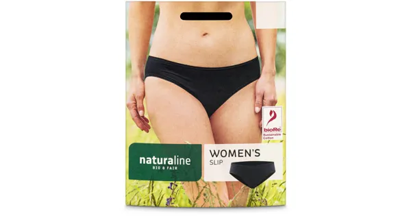 Naturaline Textil Damen Slip schwarz L