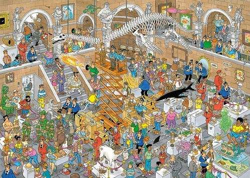 Jan van Haasteren - Een Dagje naar het Museum Puzzel (2 x 1000 stukjes)
