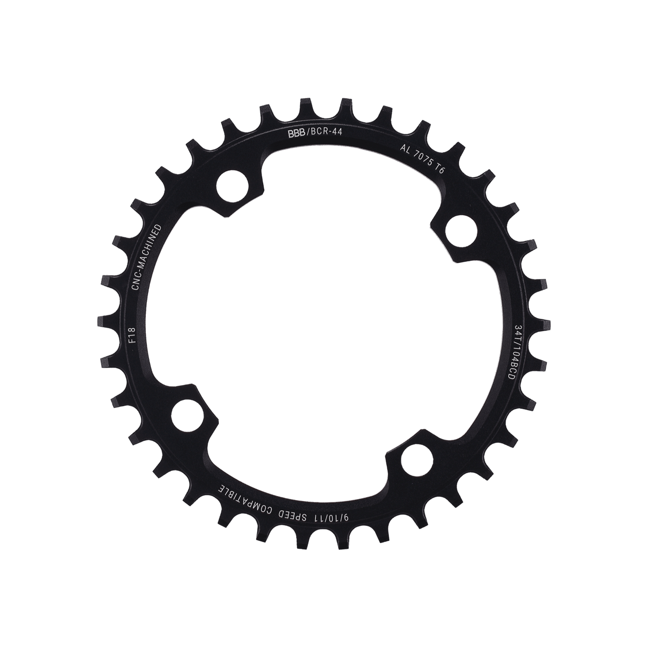 BBB MTBGear klinge N/W 1x9/10/11 ø 104mm 34 tænder