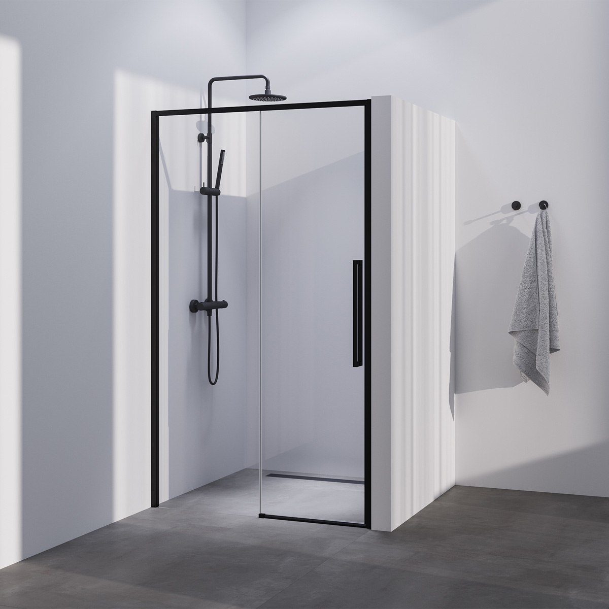 Brauer Season nisdeur met schuifdeur 100cm zwart mat