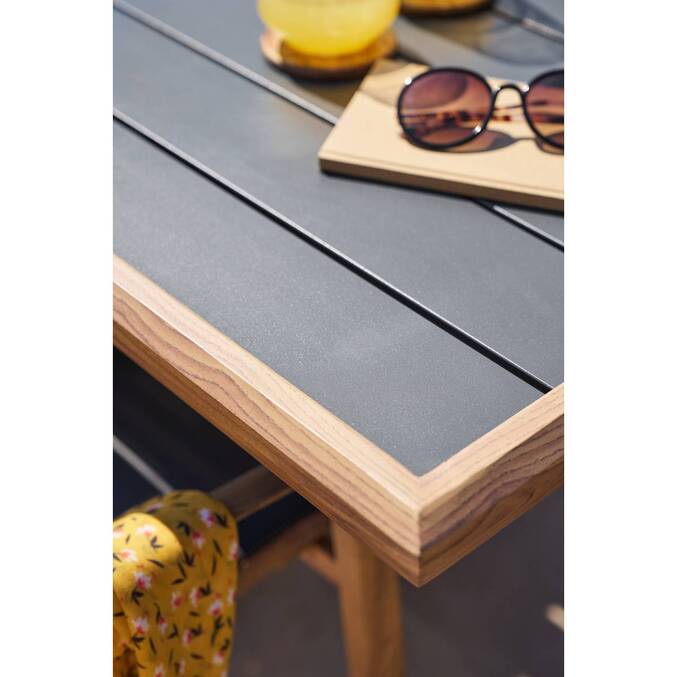Table de jardin extensible AXIOME Graphite & Honey