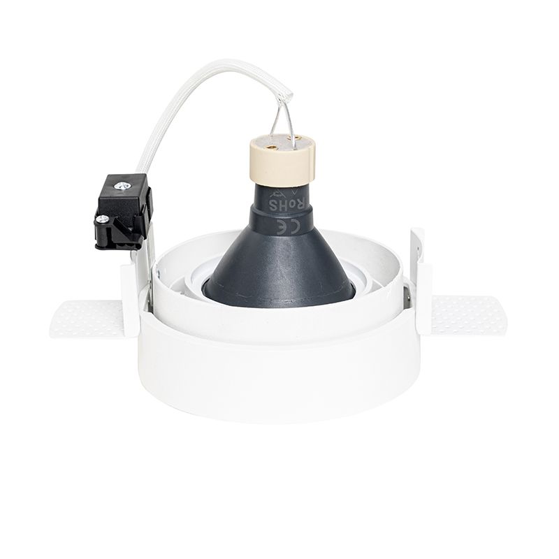 Moderne inbouwspot wit GU10 AR70 rond trimless - Oneon Honey
