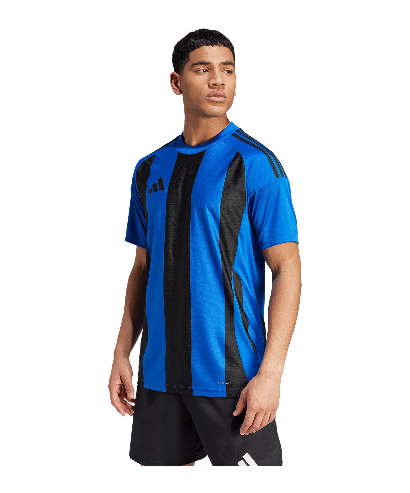 adidas Striped 24 Trikot Blau Schwarz