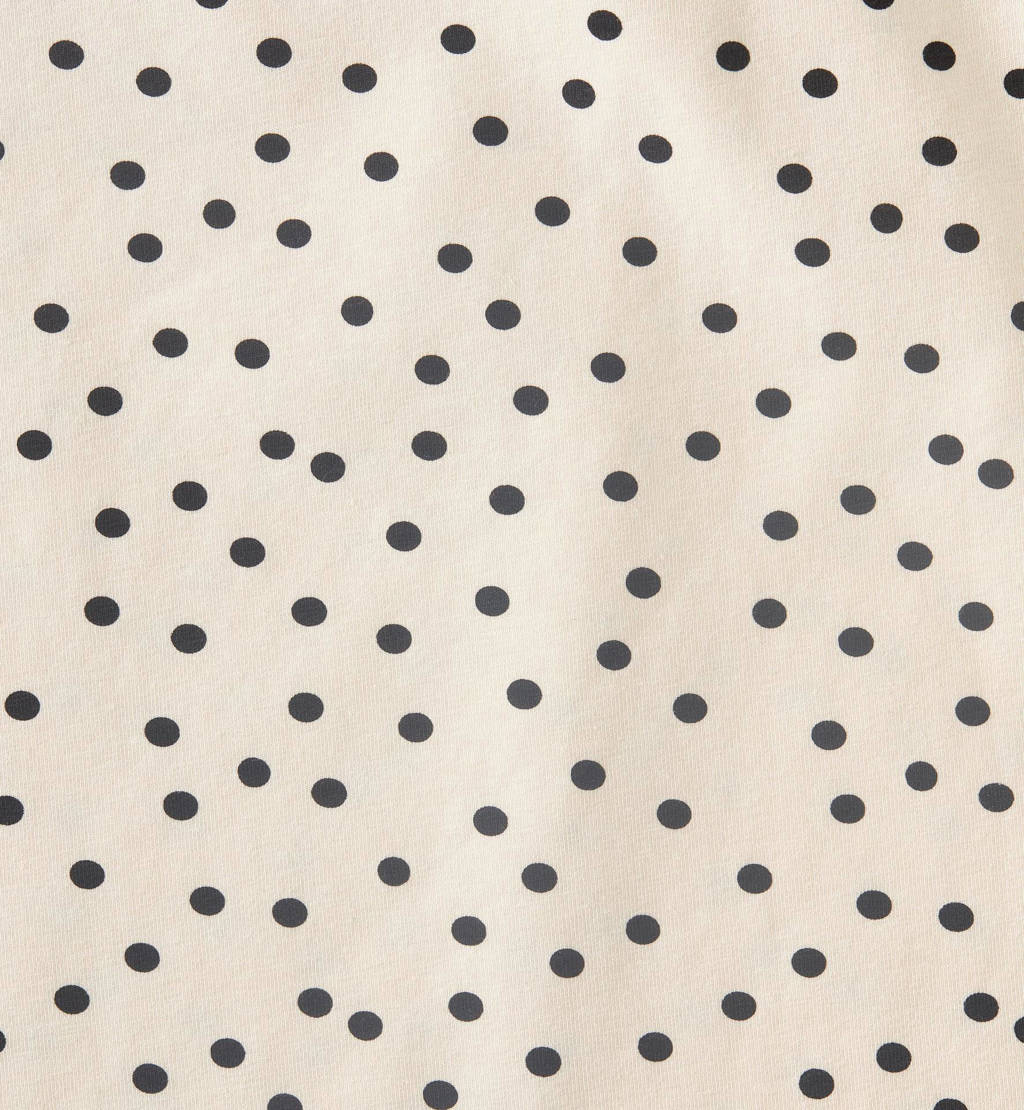 Little Label shortama met stippen van katoen ecru/zwart