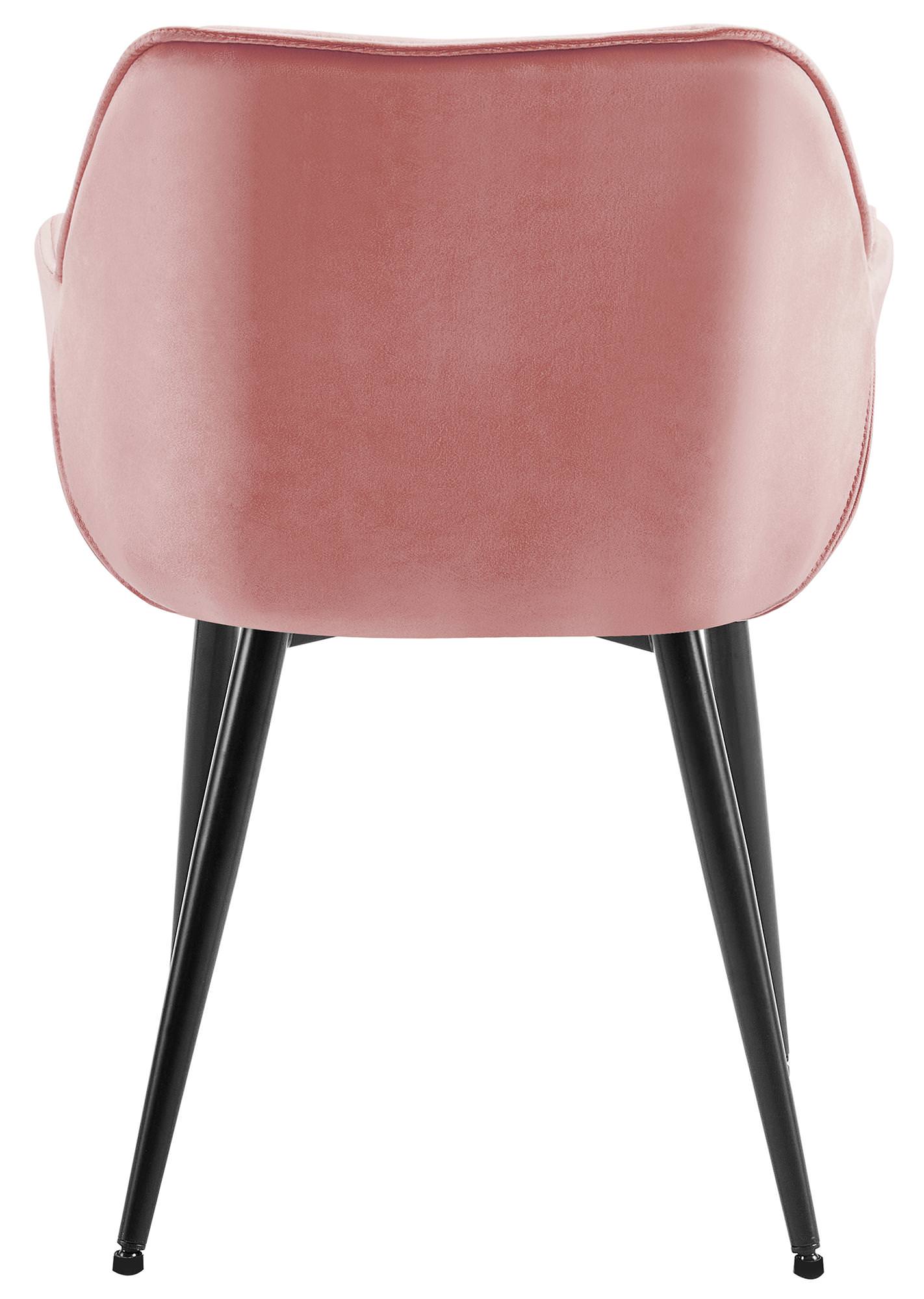 CLP 4er Set Stuhl Tanna Samt I Gesteppter Polsterstuhl I Esszimmerstuhl Mit Bodenschonern
