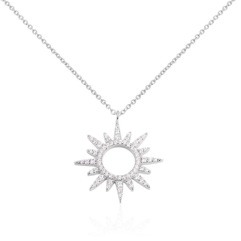 Collier Anaiz Argent Blanc Oxyde De Zirconium