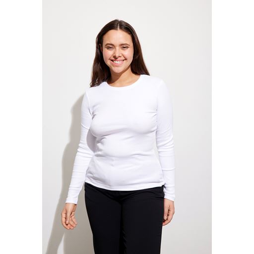 Envii Enally Langærmet T-shirt, Bright White, XL