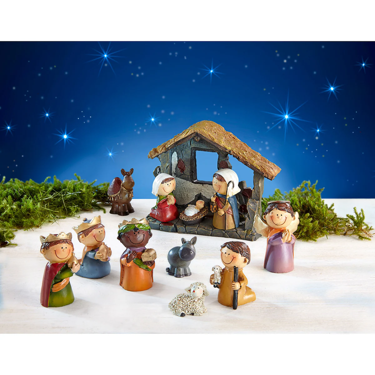 Deko-Weihnachtskrippe, 12 Teile