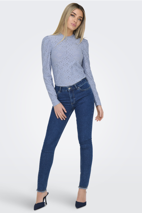 Only blauwe dames t-shirt