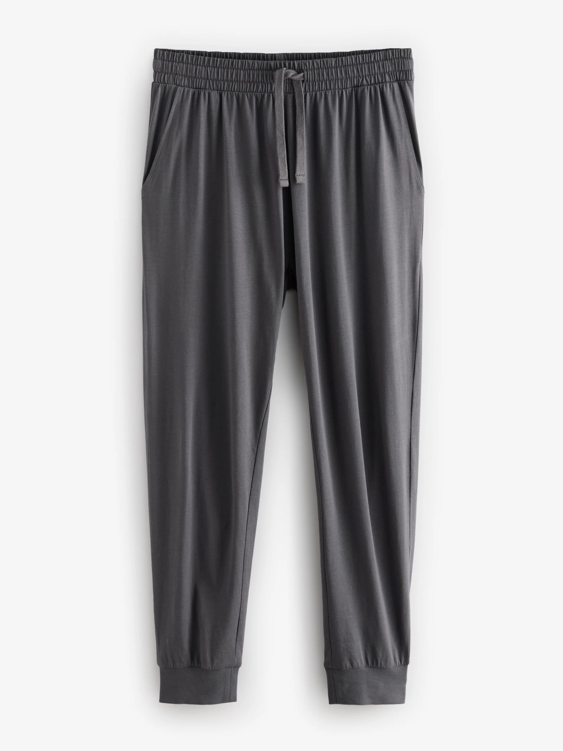 Zwart/grijs - Long Sleeve Cuffed 100% Cotton Pyjamas