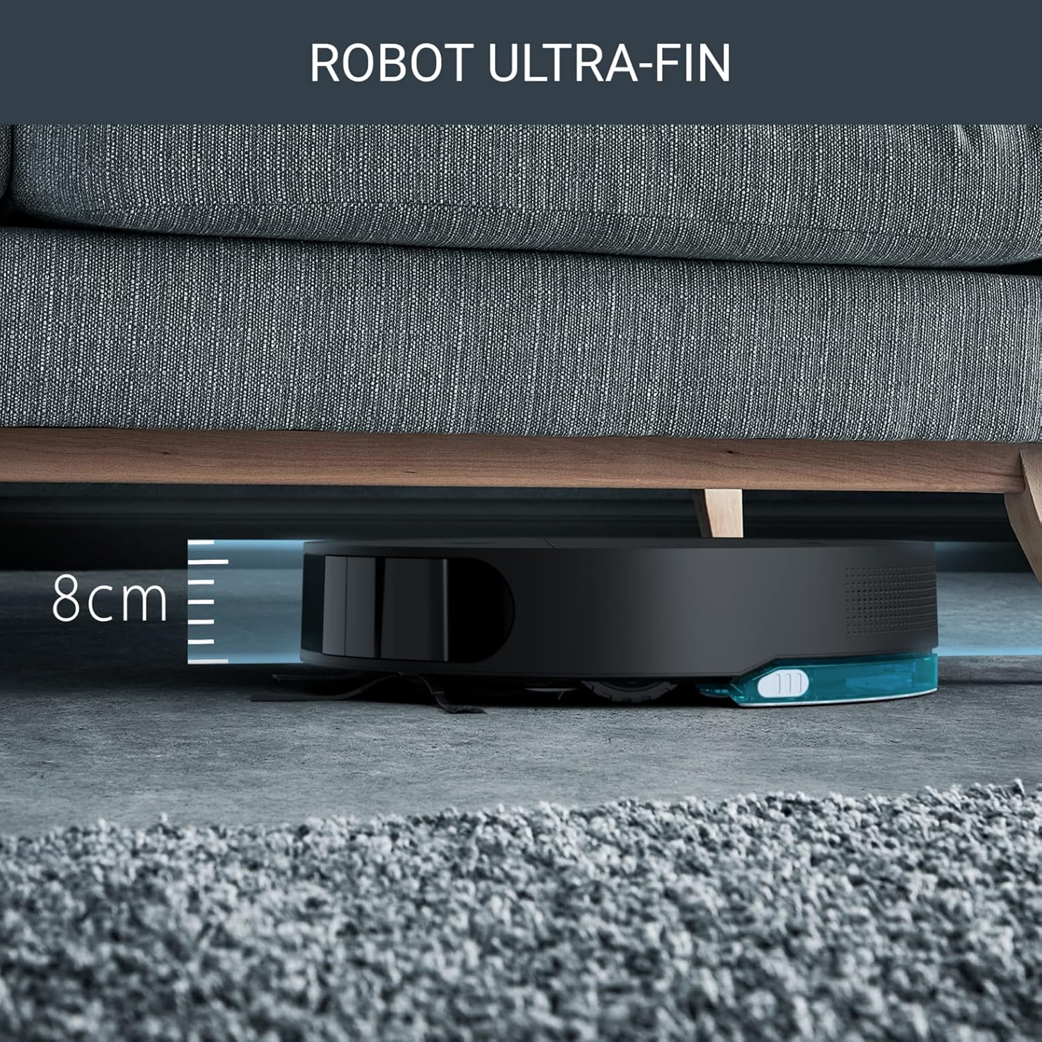 Rowenta X-Plorer Serie 130 AI, 4-in-1 Saugroboter mit Wischfunktion, Laser + Kamera-Navigationssystem, 4 Reinigungsmodi, 120 Min. Laufzeit, 3 Std. Ladezeit, 0,7 L Staubbehälter, schwarz, RR9065