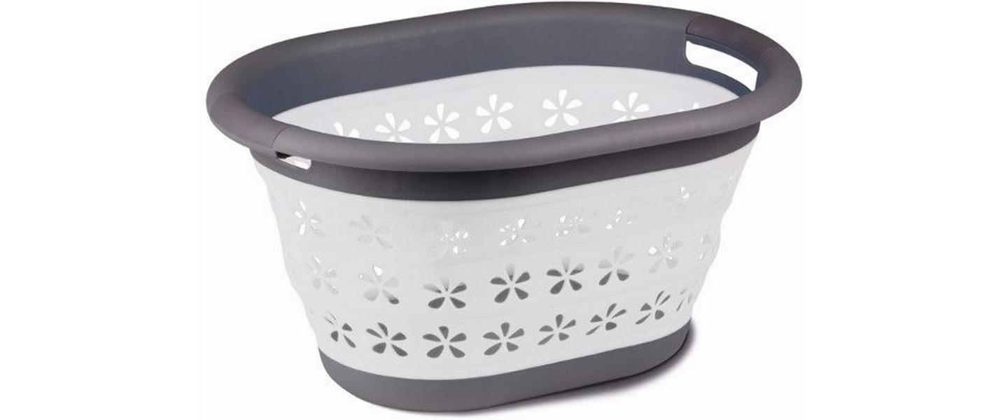 Collapsible Laundry Basket faltbar 40 l, GrauFaltbarer Wäschekorb