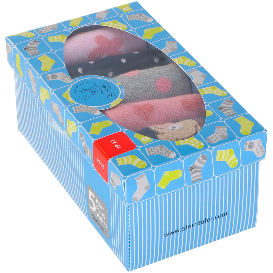 Sterntaler Söckchen Punkte, 5er-Box rosa