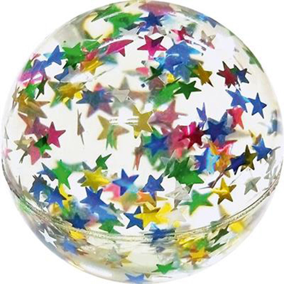 Stuiterbal met glittersterretjes MF248