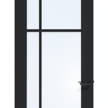 Arne & Bodil binnendeur ABD501 blank glas - diep zwart afgelakt
