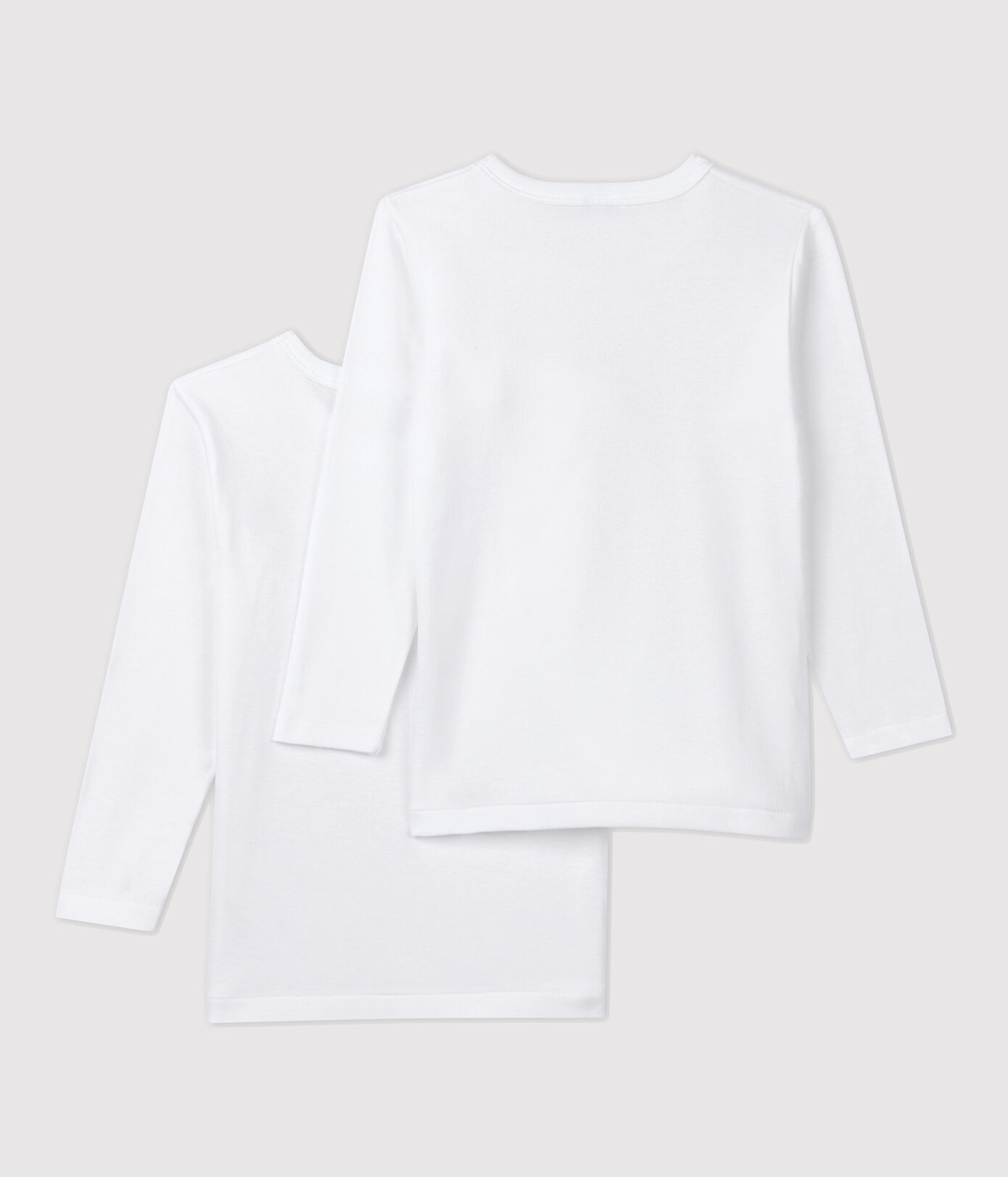 Lots de 2 tee-shirts manches longues blancs petit garçon